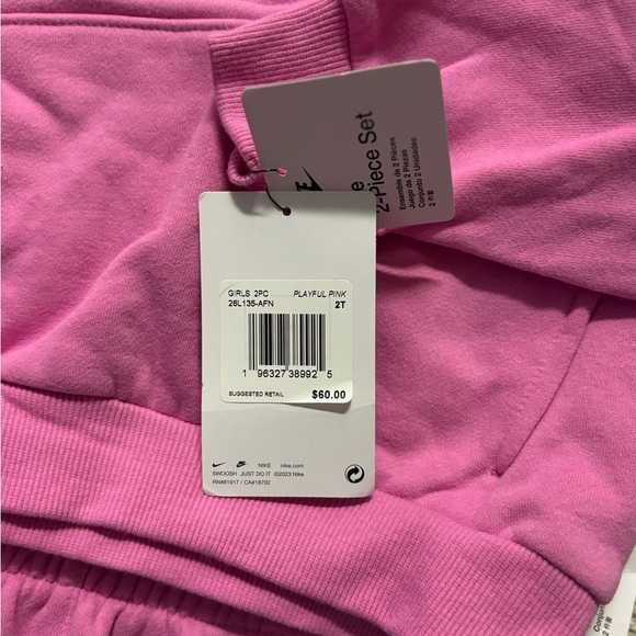 Nike Pink Hoodie and Sweatpants Set - Picture 2 of 2